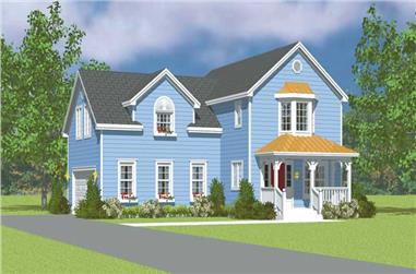 3-Bedroom, 1987 Sq Ft Country House Plan - 137-1139 - Front Exterior