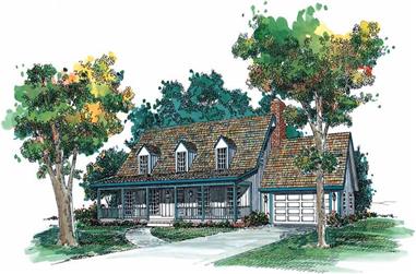 3-Bedroom, 2008 Sq Ft Country Home Plan - 137-1147 - Main Exterior