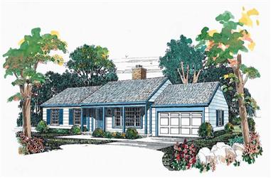 3-Bedroom, 1344 Sq Ft Ranch Home Plan - 137-1154 - Main Exterior