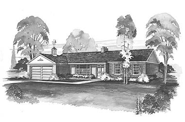 4-Bedroom, 1690 Sq Ft Ranch Home Plan - 137-1165 - Main Exterior