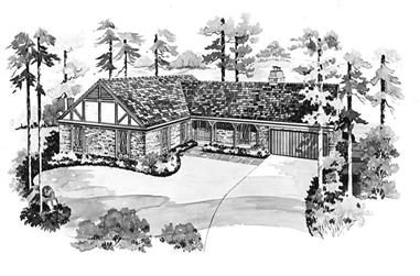 3-Bedroom, 1971 Sq Ft European House Plan - 137-1184 - Front Exterior