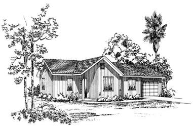 3-Bedroom, 1480 Sq Ft Country House Plan - 137-1191 - Front Exterior