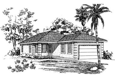 3-Bedroom, 1419 Sq Ft Bungalow Home Plan - 137-1194 - Main Exterior