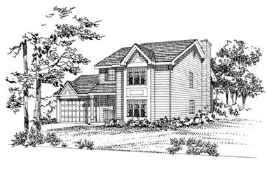 4-Bedroom, 2080 Sq Ft Colonial Home Plan - 137-1198 - Main Exterior