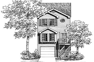 2-Bedroom, 1067 Sq Ft Country House Plan - 137-1202 - Front Exterior