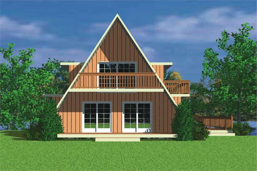 Home Plan Rear Elevation of this 3-Bedroom,2054 Sq Ft Plan -137-1205