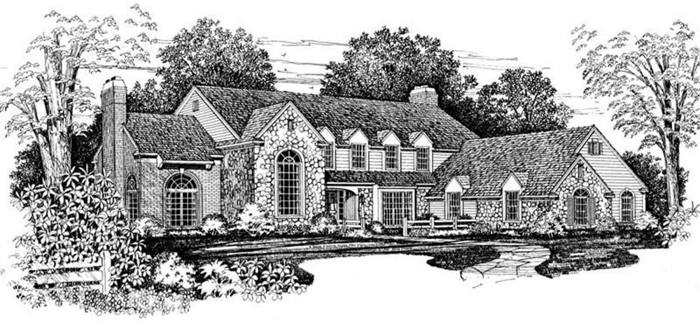 Colonial home (ThePlanCollection: Plan #137-1216)