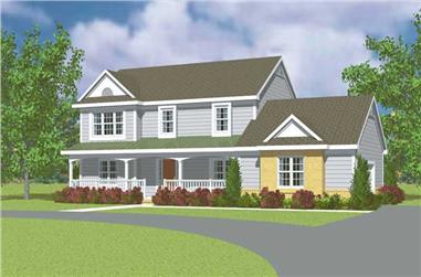3-Bedroom, 2299 Sq Ft Country Home Plan - 137-1218 - Main Exterior