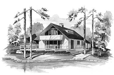 4-Bedroom, 1632 Sq Ft Contemporary House Plan - 137-1243 - Front Exterior