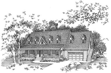 4-Bedroom, 2601 Sq Ft Country Home Plan - 137-1258 - Main Exterior