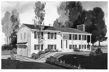 4-Bedroom, 1924 Sq Ft Colonial Home Plan - 137-1263 - Main Exterior