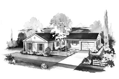 4-Bedroom, 1620 Sq Ft Ranch Home Plan - 137-1264 - Main Exterior