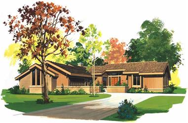 3-Bedroom, 2758 Sq Ft Contemporary House Plan - 137-1269 - Front Exterior