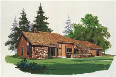 3-Bedroom, 1824 Sq Ft Contemporary Home Plan - 137-1281 - Main Exterior