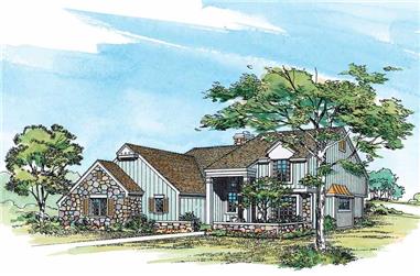 3-Bedroom, 1993 Sq Ft Country Home Plan - 137-1313 - Main Exterior