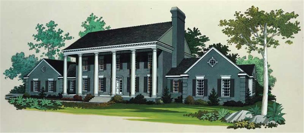 Colonial home (ThePlanCollection: Plan #137-1314)