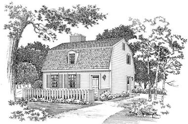 2-Bedroom, 1428 Sq Ft Colonial House Plan - 137-1316 - Front Exterior