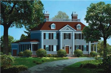 3-Bedroom, 3505 Sq Ft Colonial House Plan - 137-1317 - Front Exterior