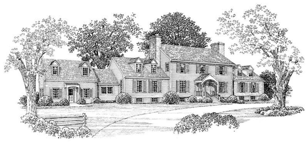 Colonial home (ThePlanCollection: Plan #137-1318)