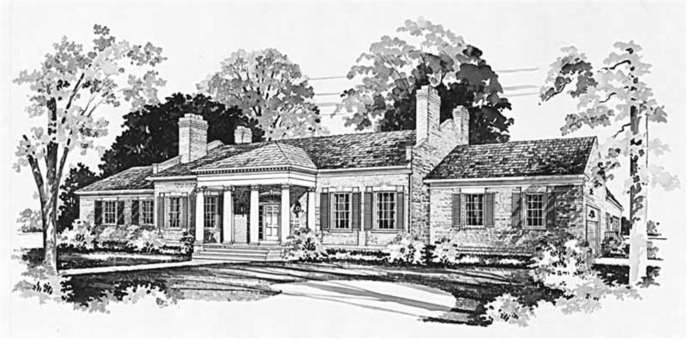 Colonial home (ThePlanCollection: Plan #137-1320)