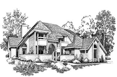 4-Bedroom, 5092 Sq Ft Contemporary Home Plan - 137-1348 - Main Exterior