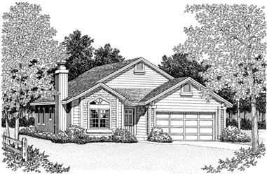 3-Bedroom, 1901 Sq Ft Country House Plan - 137-1445 - Front Exterior