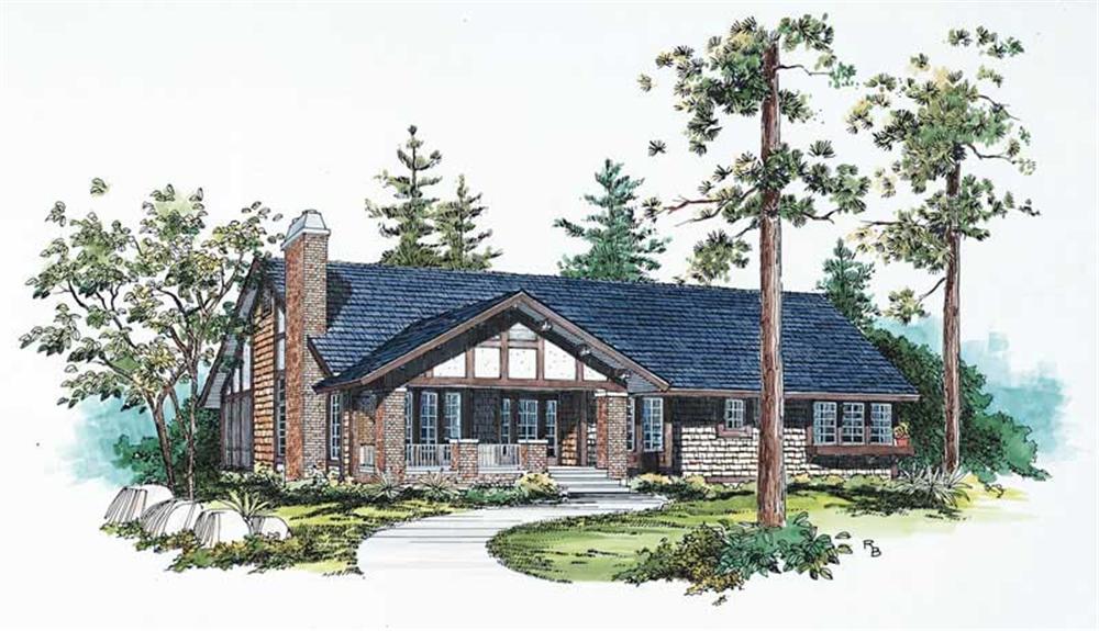 Ranch home (ThePlanCollection: Plan #137-1467)