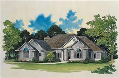 3-Bedroom, 2881 Sq Ft Ranch House Plan - 137-1471 - Front Exterior