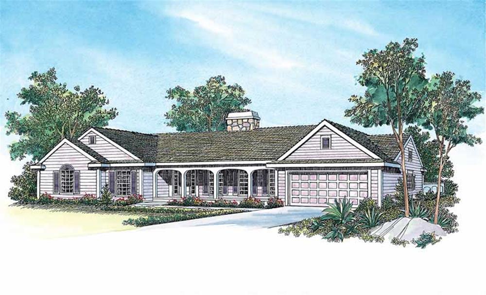 Ranch home (ThePlanCollection: Plan #137-1472)
