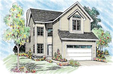 3-Bedroom, 2087 Sq Ft Colonial House Plan - 137-1483 - Front Exterior