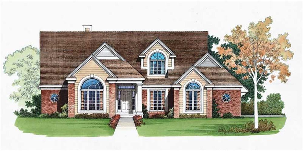 Traditional home (ThePlanCollection: Plan #137-1485)
