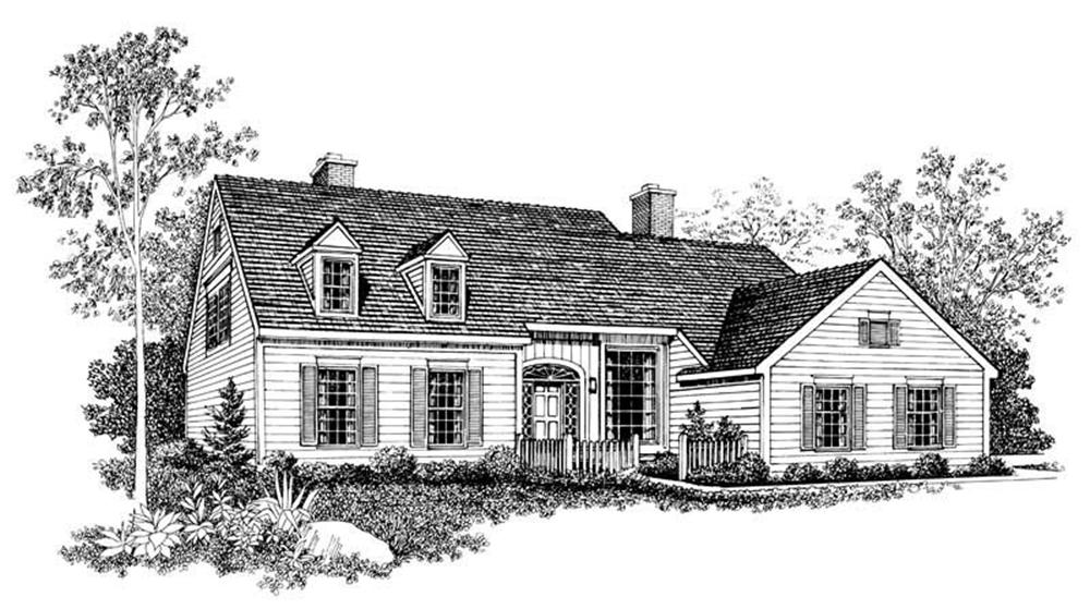 Country home (ThePlanCollection: Plan #137-1487)