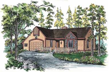 3-Bedroom, 1387 Sq Ft Country Home Plan - 137-1502 - Main Exterior