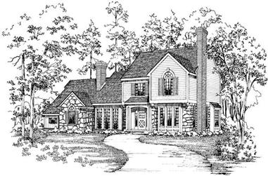 4-Bedroom, 2810 Sq Ft Country Home Plan - 137-1503 - Main Exterior