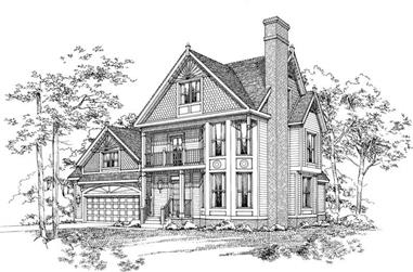 3-Bedroom, 2484 Sq Ft Victorian House Plan - 137-1525 - Front Exterior