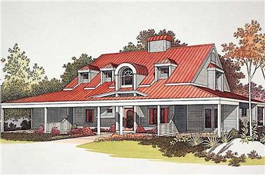 3-Bedroom, 2230 Sq Ft Country House Plan - 137-1527 - Front Exterior