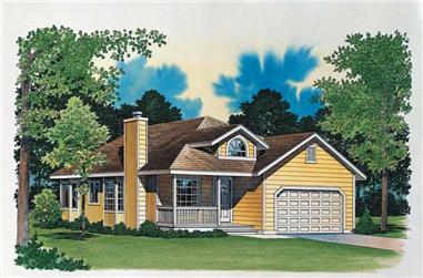 3-Bedroom, 1389 Sq Ft Country House Plan - 137-1532 - Front Exterior