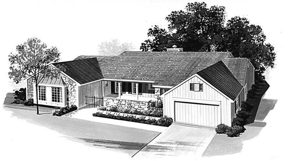 Country home (ThePlanCollection: Plan #137-1534)