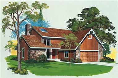 3-Bedroom, 1961 Sq Ft Contemporary House Plan - 137-1535 - Front Exterior