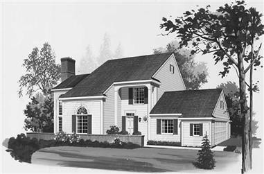 2-Bedroom, 1988 Sq Ft Contemporary House Plan - 137-1536 - Front Exterior