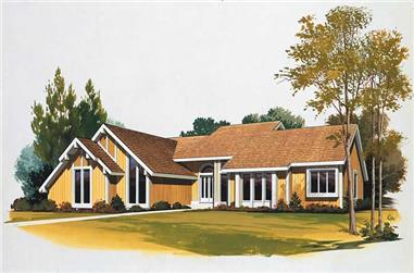 2-Bedroom, 1835 Sq Ft Contemporary House Plan - 137-1537 - Front Exterior