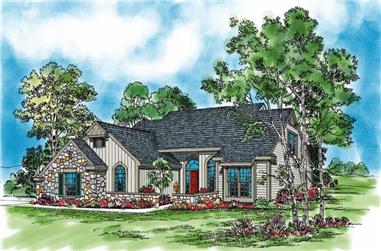 3-Bedroom, 2129 Sq Ft Country Home Plan - 137-1538 - Main Exterior