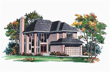 4-Bedroom, 2319 Sq Ft Contemporary House Plan - 137-1543 - Front Exterior