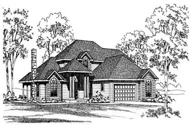 4-Bedroom, 2877 Sq Ft Traditional Home Plan - 137-1558 - Main Exterior