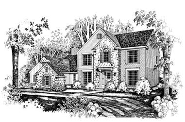 4-Bedroom, 3343 Sq Ft Colonial House Plan - 137-1567 - Front Exterior