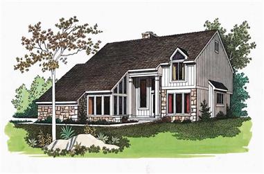 3-Bedroom, 2158 Sq Ft Contemporary Home Plan - 137-1572 - Main Exterior