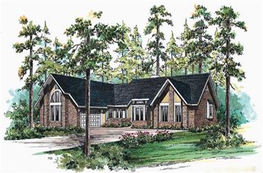3-Bedroom, 2913 Sq Ft Contemporary Home Plan - 137-1575 - Main Exterior