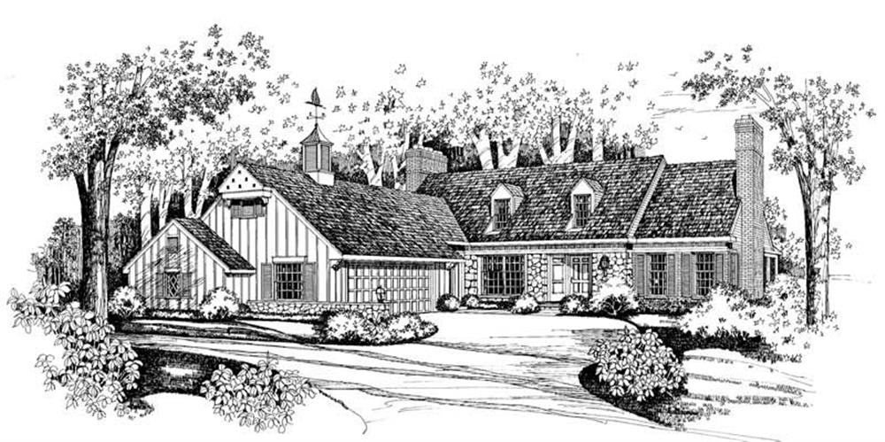 Country home (ThePlanCollection: Plan #137-1579)