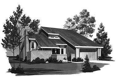 3-Bedroom, 2297 Sq Ft Contemporary House Plan - 137-1585 - Front Exterior
