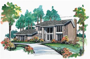 2-Bedroom, 2214 Sq Ft Contemporary House Plan - 137-1589 - Front Exterior